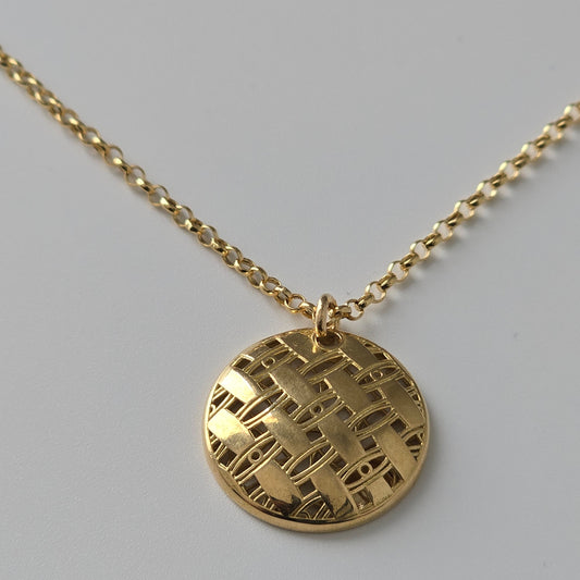 Disc Lattice Necklace