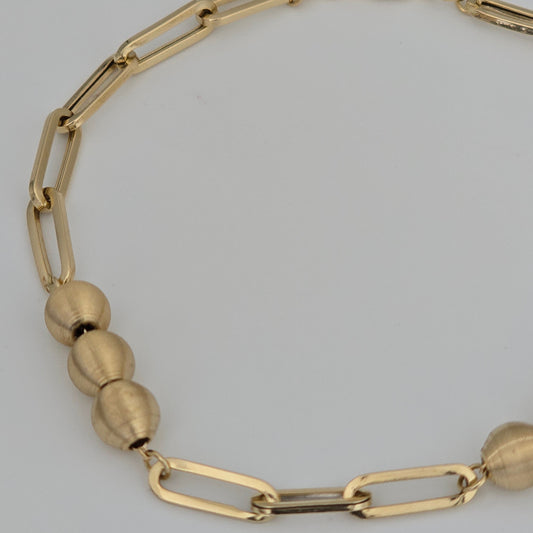 Paperclip and Ball bracelet