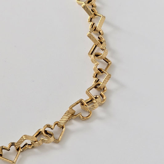 Linked heart bracelet