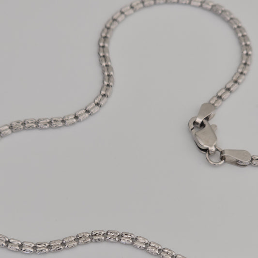 Rice anklet- White gold