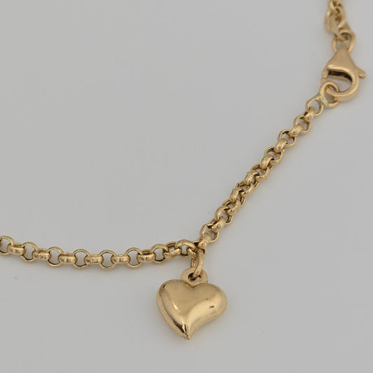 Rolo anklet with charm