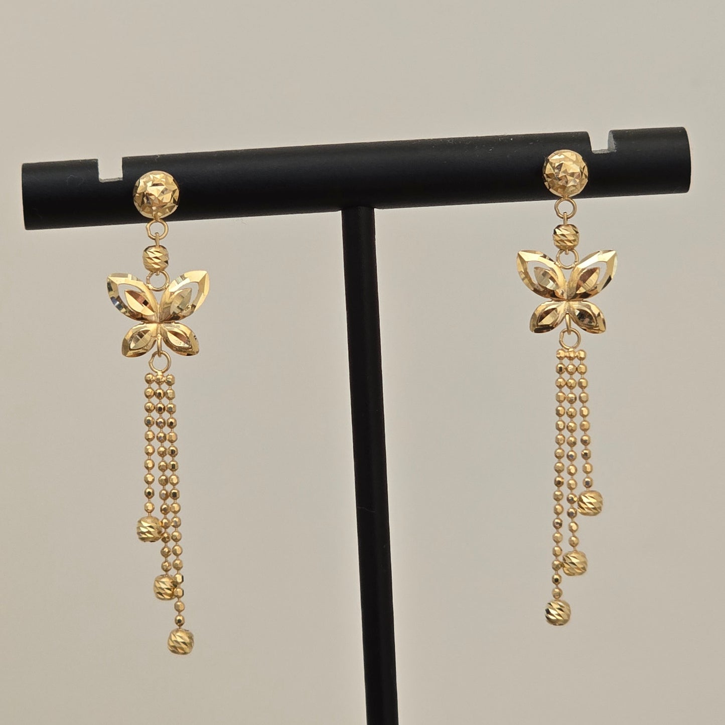 Boucles d'oreilles pendantes papillon