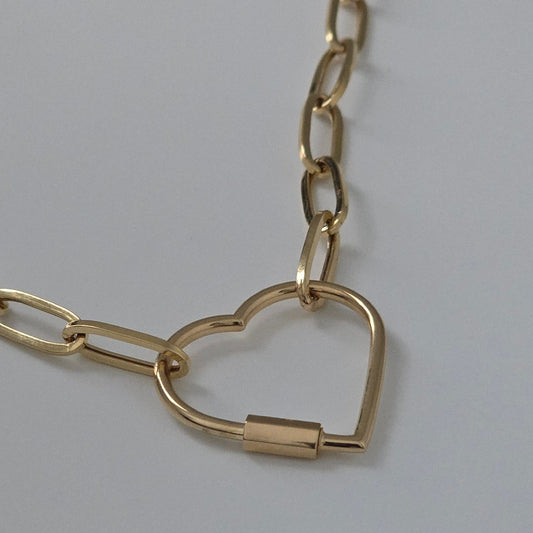 Paperclip heart Necklace