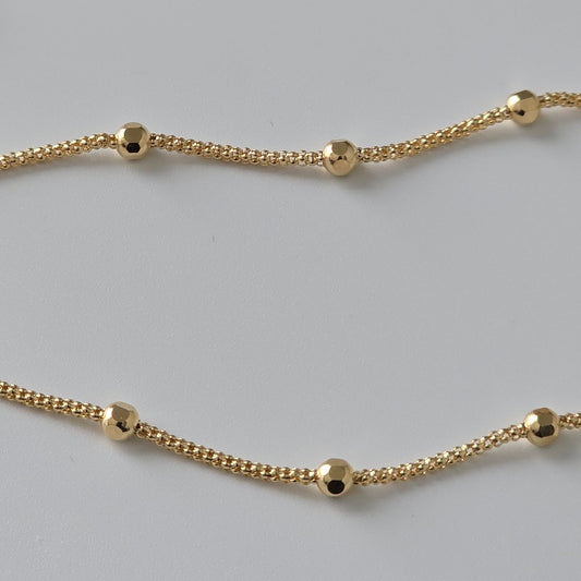 Beaded popcorn necklace