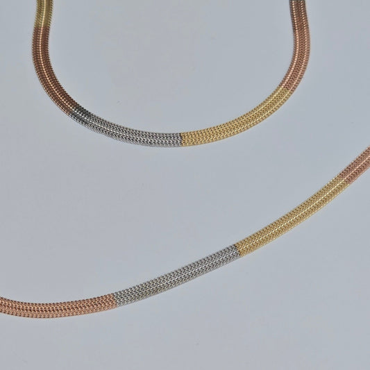 Three-tone lace bracelet