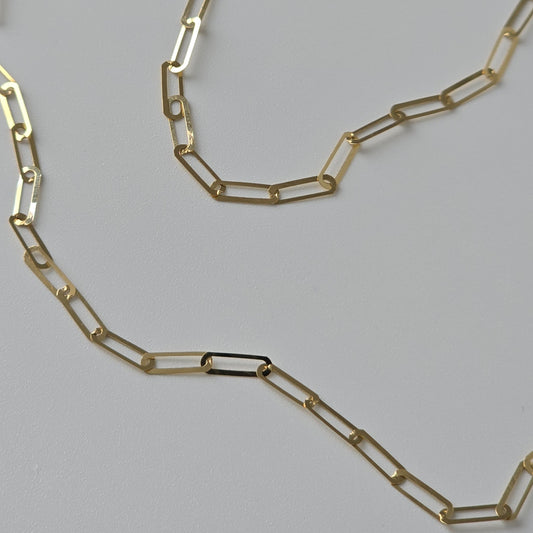 Paperclip Necklace- Flat
