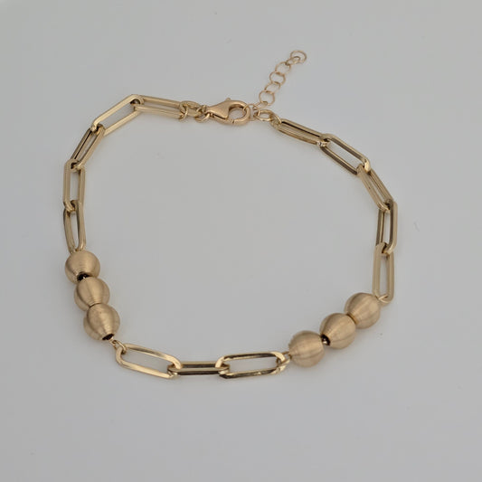 Paperclip and Ball bracelet