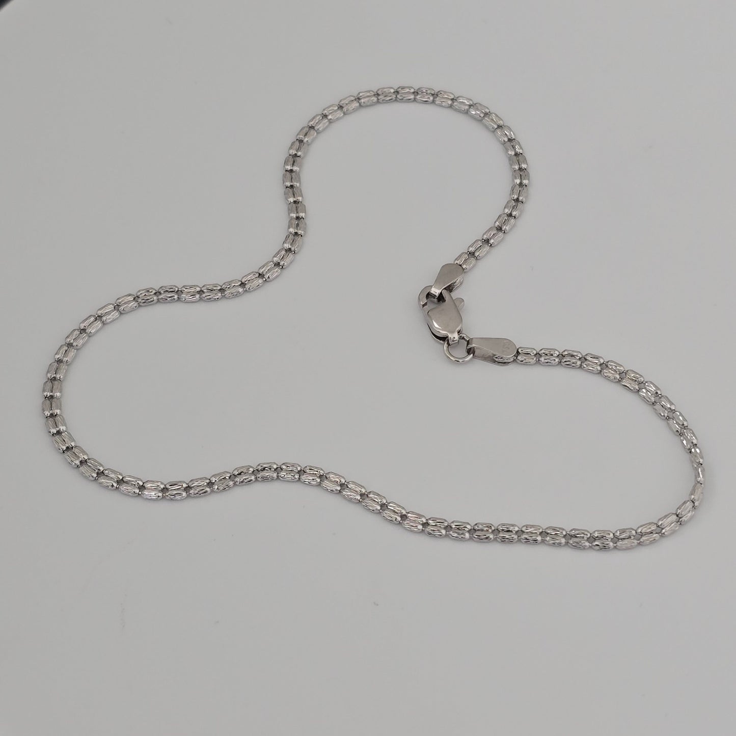 Rice anklet- White gold