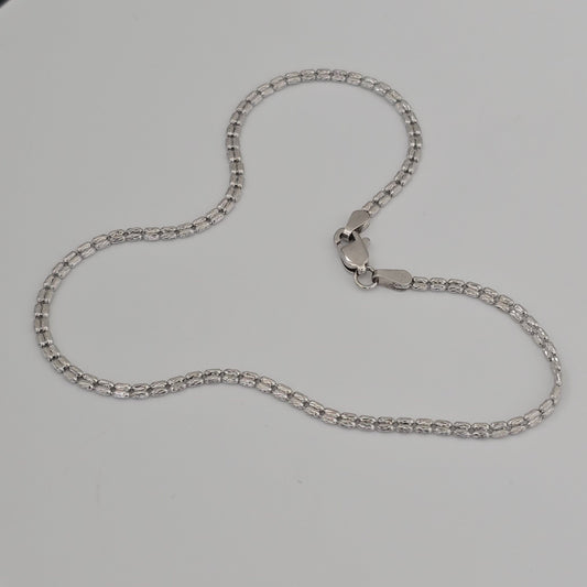 Rice anklet- White gold