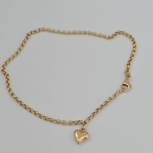 Rolo anklet with charm