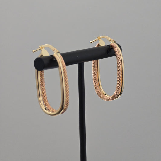 Two-tone textured hoop