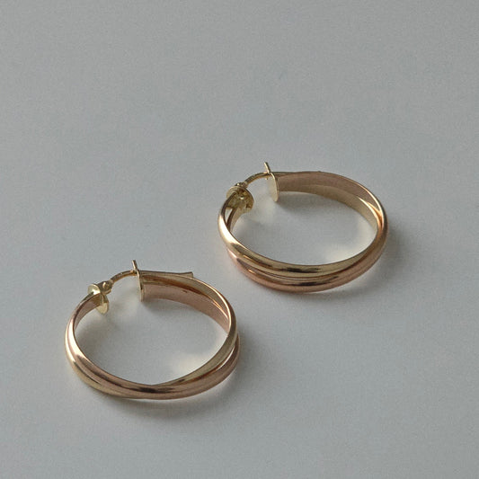 Two-tone round hoop