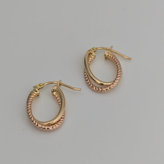 Mini two-tone hoop