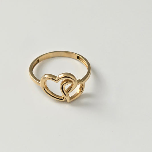Double heart ring