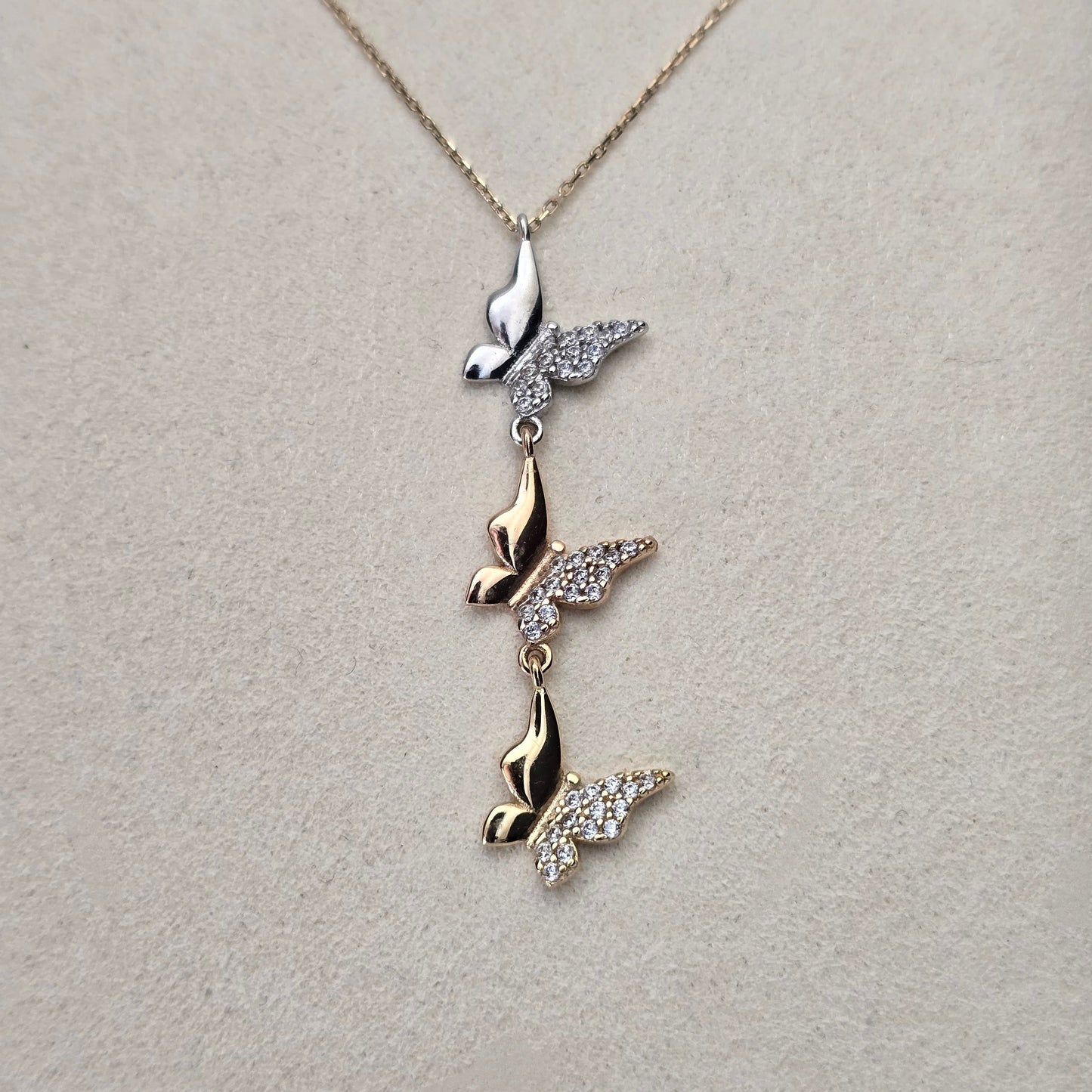 Butterfly Trio Necklace