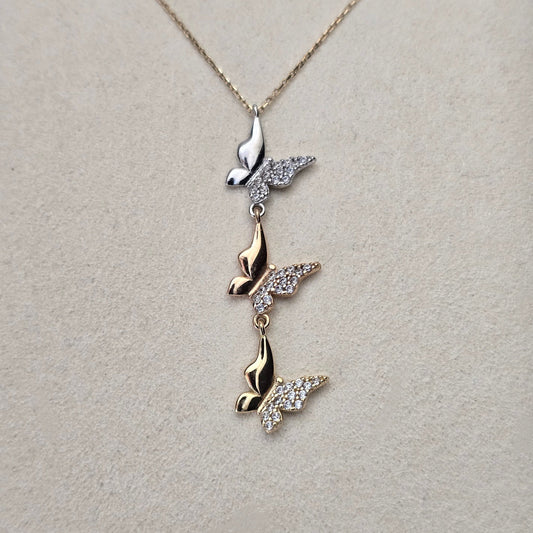 Butterfly Trio Necklace