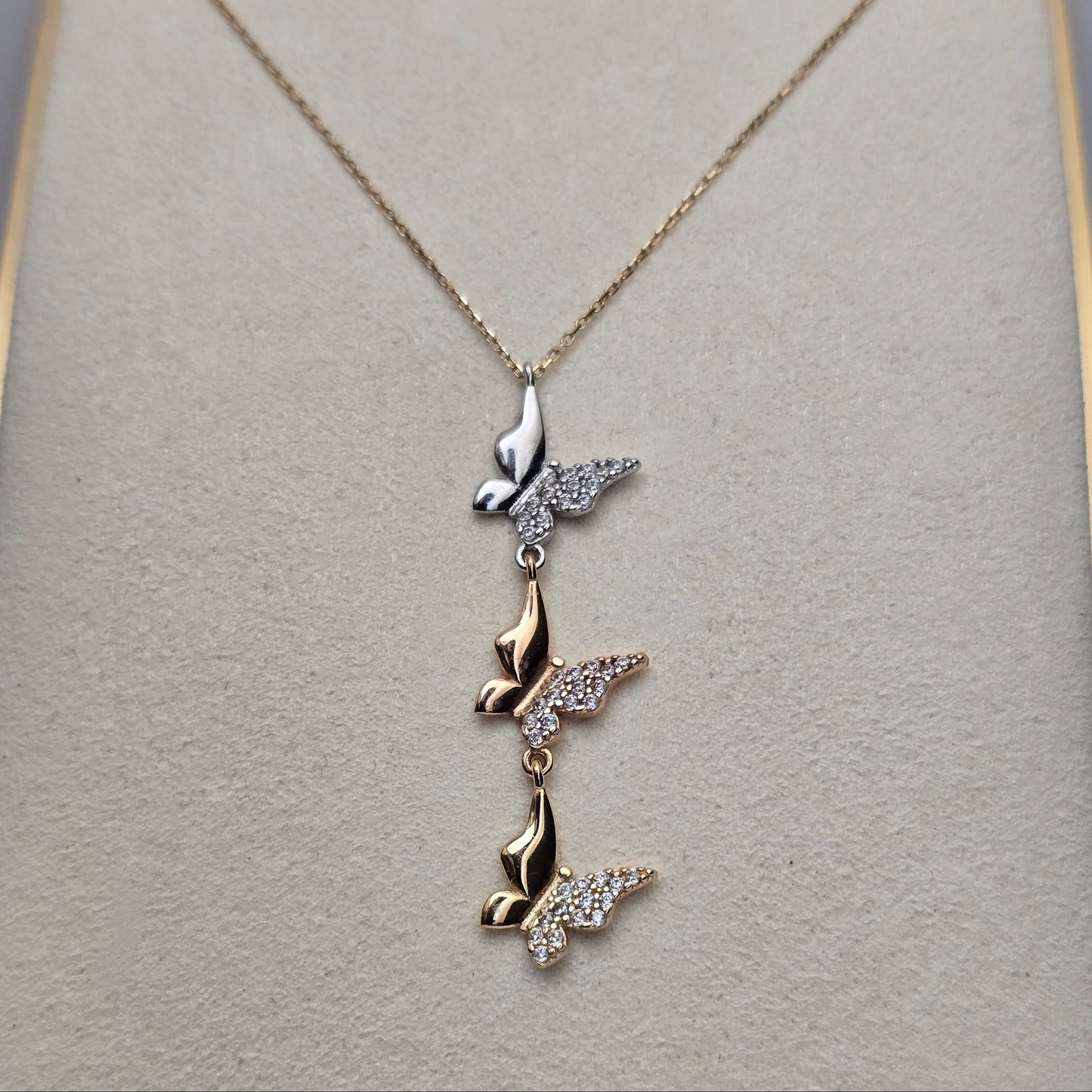 Butterfly Trio Necklace