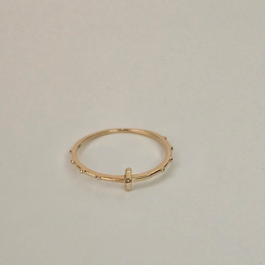 Bamboo cross Ring