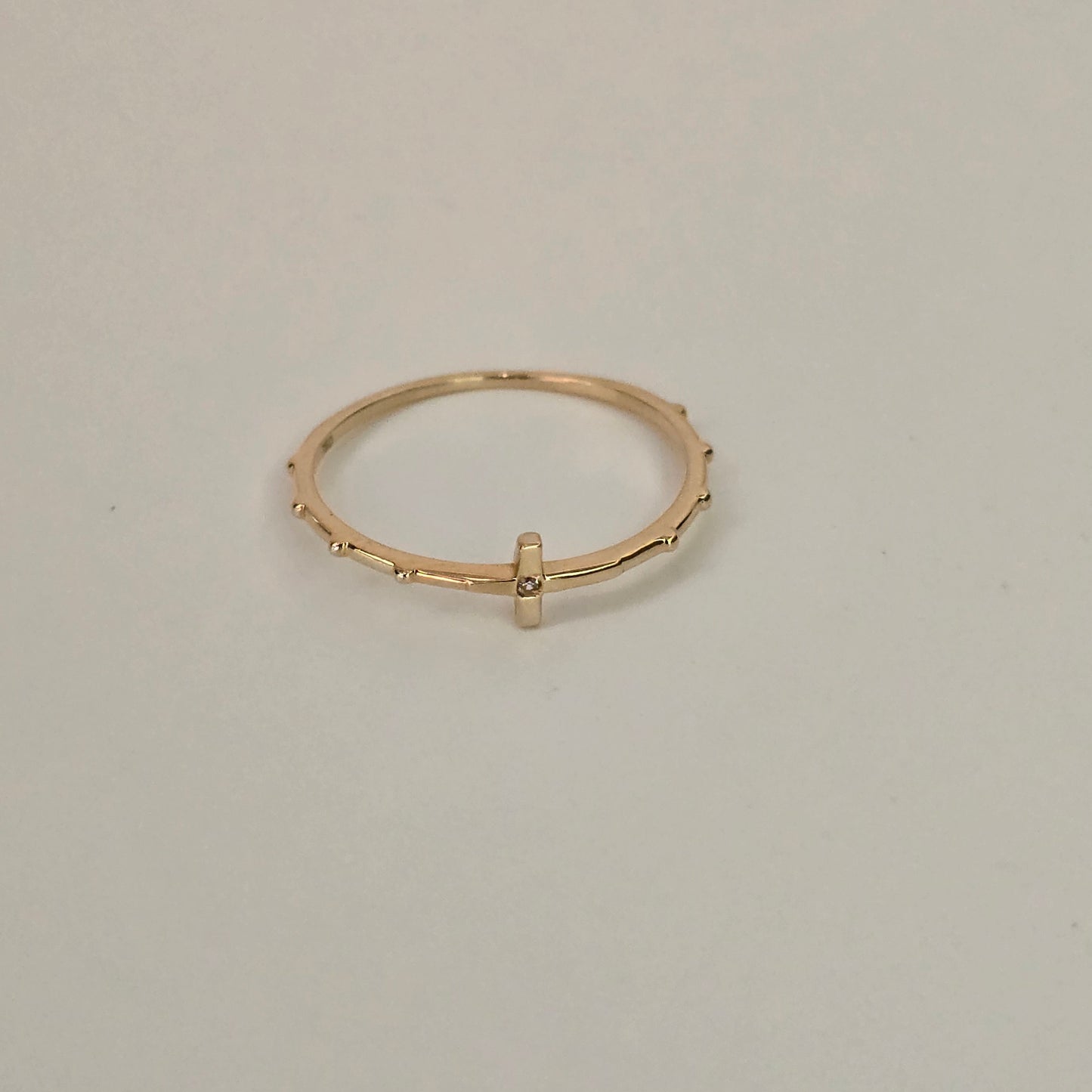 Bamboo cross Ring