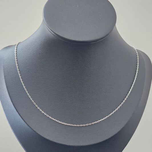 Cable necklace- White gold