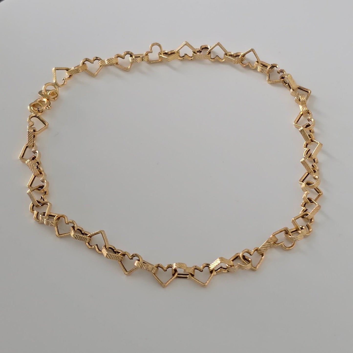 Linked heart bracelet