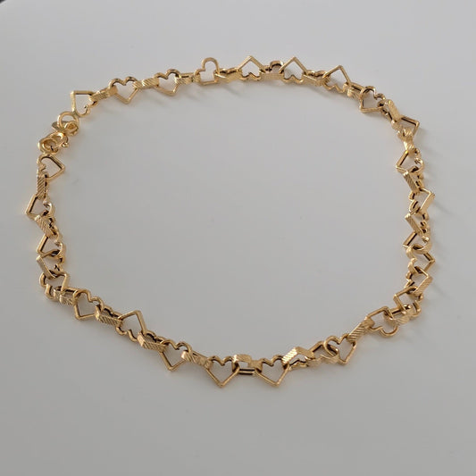 Linked heart bracelet