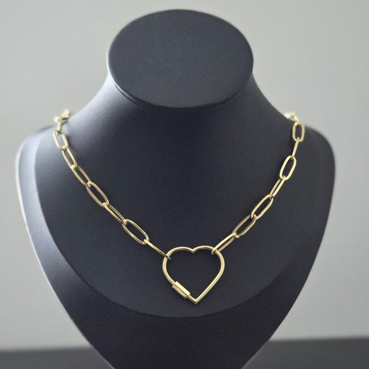 Paperclip heart Necklace