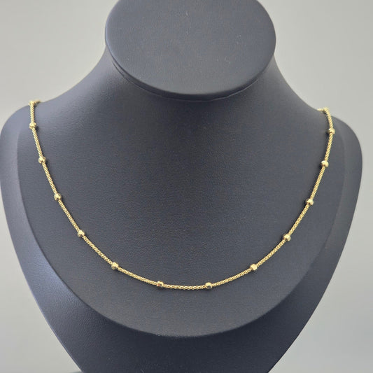 Beaded popcorn necklace