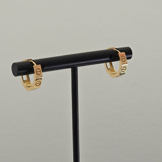 Inspired huggie hoops