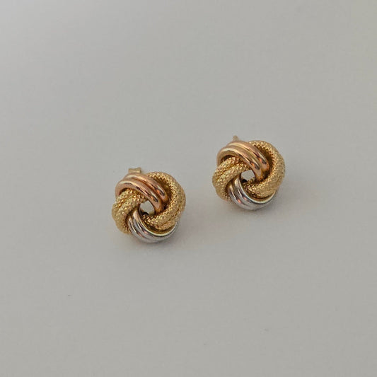Knot stud (Three-tone)