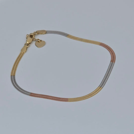 Three-tone lace bracelet