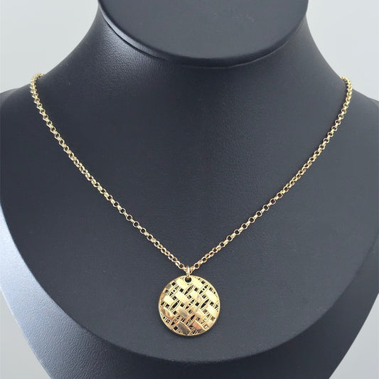 Disc Lattice Necklace